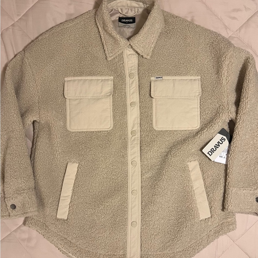 Dravus Women's Tempest Cream Sherpa Jacket Size Medium Natural BNWT